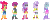 Size: 416x170 | Tagged: safe, artist:botchan-mlp, derpibooru import, apple bloom, diamond tiara, scootaloo, silver spoon, sweetie belle, equestria girls, boots, braid, cute, cutie mark crusaders, desktop ponies, diamondbetes, female, glasses, jewelry, pixel art, shoes, silverbetes, simple background, sprite, standing, tiara, transparent background