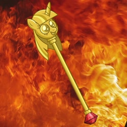 Size: 995x999 | Tagged: safe, derpibooru import, princess twilight sparkle (episode), exploitable meme, fire, meme, solo, twilight scepter, twilight scepter meme