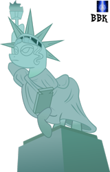 Size: 714x1117 | Tagged: safe, artist:bb-k, artist:sircxyrtyx, derpibooru import, flipped, ponified, simple background, statue of liberty, transparent background, united states