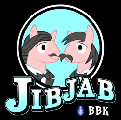 Size: 680x674 | Tagged: safe, artist:bb-k, derpibooru import, jibjab, logo, ponified