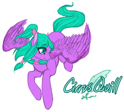 Size: 1551x1398 | Tagged: safe, artist:toastiepony, derpibooru import, oc, oc only, pegasus, pony, cirrus quill, female, flying, mare, solo