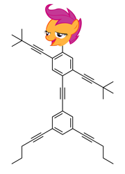 Size: 1293x1800 | Tagged: safe, derpibooru import, scootaloo, chickun, exploitable meme, meme, molecule