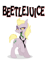 Size: 1145x1576 | Tagged: safe, artist:icelion87, derpibooru import, beetlejuice, ponified, solo