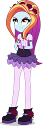 Size: 1521x4428 | Tagged: safe, artist:xebck, sassy saddles, equestria girls, absurd resolution, alternate universe, badass, bracelet, clothes, equestria girls-ified, fingerless gloves, gloves, simple background, solo, spikes, transparent background, vector