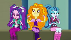 Size: 1366x768 | Tagged: safe, screencap, adagio dazzle, aria blaze, sonata dusk, equestria girls, rainbow rocks, the dazzlings