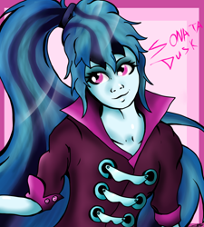 Size: 900x1000 | Tagged: safe, artist:sunsetcrady, sonata dusk, equestria girls, looking at you, solo