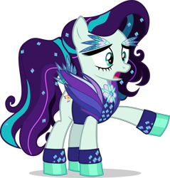 Size: 4770x5000 | Tagged: safe, artist:xebck, coloratura, the mane attraction, absurd resolution, alternate costumes, clothes, countess coloratura, dress, high heels, makeup, platform shoes, solo