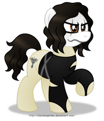 Size: 1024x1197 | Tagged: safe, artist:aleximusprime, crossover, eric draven, ponified, simple background, solo, the crow, transparent background