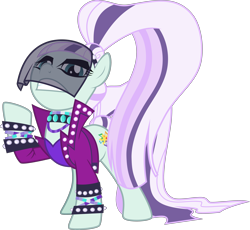 Size: 4533x4162 | Tagged: safe, artist:xebck, coloratura, the mane attraction, absurd resolution, bracelet, clothes, countess coloratura, looking at you, simple background, solo, the spectacle, transparent background, vector, veil