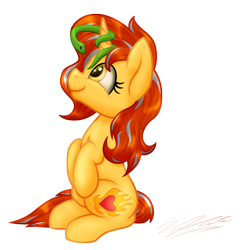 Size: 2951x3053 | Tagged: dead source, safe, artist:tsand106, oc, oc only, oc:cinderheart, pony, snake, unicorn, cute, female, golden eyes, looking up, mare, pet, pet oc, simple background, solo, transparent background