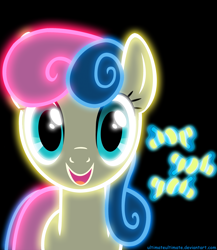 Size: 3171x3661 | Tagged: safe, artist:zantyarz, bon bon, sweetie drops, neon, solo