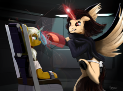 Size: 1640x1204 | Tagged: safe, artist:discordthege, alicorn, pony, han's murder, kylo ren, ponified, rey, spoiler, spoilers for another series, spoilers in the comments, star wars, star wars: the force awakens, the force