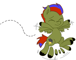 Size: 824x651 | Tagged: safe, artist:bronyswagjacob2, derpibooru import, oc, oc only, pegasus, pony, colt, flying, male, solo, stormy harold, younger