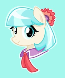 Size: 1000x1200 | Tagged: safe, artist:toughbluff, derpibooru import, coco pommel, earth pony, pony, rarity takes manehattan, female, get, head, looking at you, mare, simple background, smiling, solo, vector