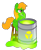 Size: 829x1004 | Tagged: safe, artist:zoiby, derpibooru import, oc, oc only, oc:neon star, ionizing radiation warning symbol, radioactive, radioactive waste, solo