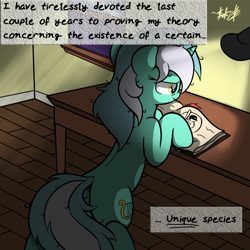 Size: 1000x1000 | Tagged: safe, artist:lightningnickel, derpibooru import, lyra heartstrings, ask, professor lyra, solo, tumblr