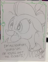 Size: 886x1136 | Tagged: safe, artist:andypriceart, derpibooru import, granny smith, solo, traditional art