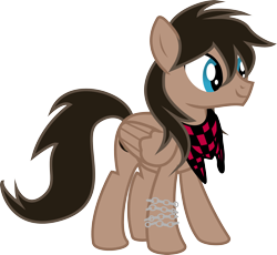 Size: 3000x2763 | Tagged: safe, artist:nero-narmeril, derpibooru import, oc, oc only, oc:moonstar, pegasus, pony, bracelet, clothes, jewelry, male, scarf, simple background, solo, stallion, transparent background, vector