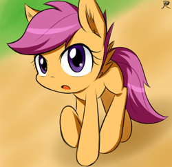 Size: 431x417 | Tagged: safe, artist:ranban, derpibooru import, scootaloo, pegasus, pony, female, filly, solo