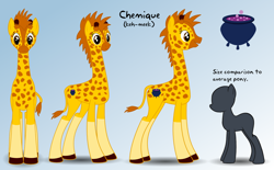 Size: 1280x796 | Tagged: safe, derpibooru import, oc, oc only, oc:chemique, giraffe, askchemique, non-pony oc