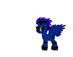 Size: 830x650 | Tagged: safe, derpibooru import, oc, oc only, alicorn, pony, pony creator, alicorn oc, blue, solo, sunglasses