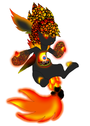 Size: 720x1000 | Tagged: safe, artist:princessamity, derpibooru import, oc, oc only, pegasus, pony, coal, lava, magma, pixel art, rock, simple background, solo