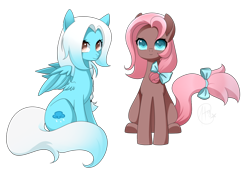 Size: 900x633 | Tagged: safe, artist:haydee, derpibooru import, oc, oc only, earth pony, pegasus, pony, female, mare, simple background, transparent, transparent background