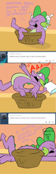 Size: 500x1549 | Tagged: safe, artist:fledgex, derpibooru import, spike, dragon, ask, text, the right-hand dragon, tumblr