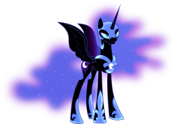 Size: 3072x2190 | Tagged: safe, artist:qcryzzy, derpibooru import, nightmare moon, simple background, solo, transparent background, vector