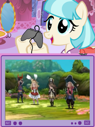 Size: 563x752 | Tagged: safe, coco pommel, agnes oblige, bravely default, edea lee, exploitable meme, gamer coco, meme, obligatory pony, ringabel, tiz arrior, tv meme