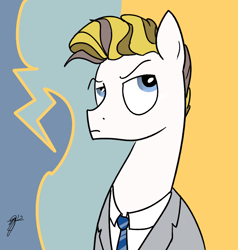 Size: 928x976 | Tagged: safe, artist:fartha, derpibooru import, classic rock ponies, david bowie, ponified, rock, solo, ziggy stardust