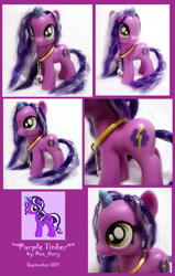 Size: 1239x1947 | Tagged: safe, artist:deekary, derpibooru import, oc, oc only, oc:purple tinker, pony, unicorn, brushable, custom, figurine, necklace, solo, toy, transgender, wrench