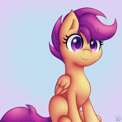 Size: 2000x2000 | Tagged: safe, artist:lamaneus, derpibooru import, scootaloo, cute, cutealoo, solo