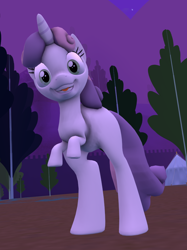 Size: 720x965 | Tagged: safe, artist:fruitymilk, sweetie belle, tyrannosaurus rex, 3d, grin, looking at you, smiling, solo, source filmmaker, sweetirex, tongue out, wat