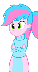 Size: 652x1226 | Tagged: safe, artist:kesosofi, derpibooru import, oc, oc only, equestria girls, clothes, equestria girls-ified, solo, sweater