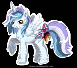 Size: 904x800 | Tagged: safe, artist:pharaonenfuchs, derpibooru import, oc, oc only, alicorn, pony, alicorn oc, bow, solo