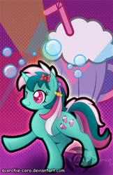 Size: 500x773 | Tagged: safe, artist:scorchie-critter, derpibooru import, fizzy, twinkle eyed pony, g1, g1 to g4, generation leap, solo