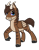 Size: 425x543 | Tagged: dead source, safe, artist:bright ink, derpibooru import, oc, oc only, bicorn, pony, hipparion, horn, multiple horns, prehistoric, simple background, solo, transparent background