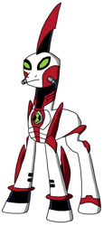 Size: 588x1291 | Tagged: safe, artist:megaartist923, derpibooru import, alien, ben 10, ben 10 omniverse, ponified, solo, way big