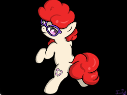 Size: 800x600 | Tagged: safe, artist:nimitea, artist:screwballthepirate, twist, earth pony, female, filly, glasses, solo, white coat