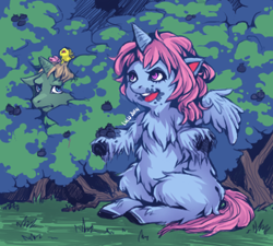 Size: 500x450 | Tagged: safe, artist:fwufee, derpibooru import, alicorn, fluffy pony, pony, fluffy pony foals, fluffy pony original art