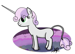 Size: 1152x826 | Tagged: safe, artist:sgtgarand, sweetie belle, classical unicorn, leonine tail, solo