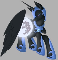 Size: 877x911 | Tagged: dead source, safe, artist:shaideu, derpibooru import, nightmare moon, moon, solo, tangible heavenly object