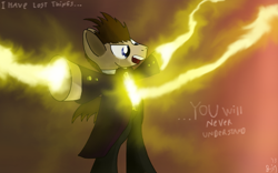 Size: 1024x640 | Tagged: safe, artist:spinjitzumaster, derpibooru import, doctor whooves, bowtie, cashmere frockcoat, clothes, denim, doctor who, eleventh doctor, frock coat, jeans, pants, regeneration, rings of akhaten, shirt, solo, tearjerker