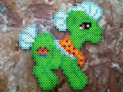 Size: 2592x1936 | Tagged: safe, artist:prettypixelations, derpibooru import, granny smith, perler beads, photo, solo