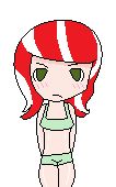 Size: 106x170 | Tagged: safe, artist:xxorangeswirlxx, oc, oc only, oc:peppermint pattie, human, angry, bikini, clothes, humanized, light skin, solo, swimsuit