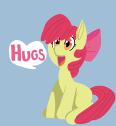 Size: 1050x1131 | Tagged: safe, artist:fauxsquared, apple bloom, earth pony, pony, apple bloom's bow, female, one word, red mane, solo, yellow coat