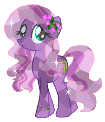 Size: 786x912 | Tagged: safe, artist:lovableponies, derpibooru import, wysteria, crystal pony, pony, g3, crystal empire, crystallized, cute, g3 to g4, generation leap, simple background, solo, transparent background, vector