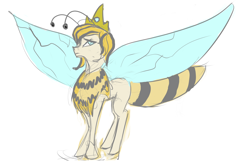 Size: 1362x907 | Tagged: safe, artist:jazzteeth, derpibooru import, oc, oc only, bee, bee pony, original species, solo