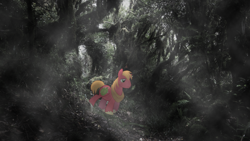 Size: 2048x1152 | Tagged: safe, big macintosh, earth pony, pony, everfree forest, fog, irl, male, photo, ponies in real life, solo, stallion